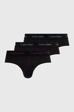 Slipy Calvin Klein Underwear 3-pak pánske,čierna farba,0000U2661G