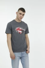 Lumberjack Ml Superman 11spdm07 3fx antracit Pánská trička s krátkým rukávem