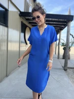 Cornflower dress Och Bella BE-AZ101.blue