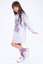 DEFACTO Girls Hooded Printed Sweat Dress