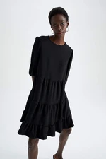 DEFACTO Short Sleeve Mini Long Sleeve Dress