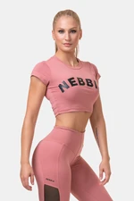 Dámské tričko Nebbia Hero Sporty crop top old rose S