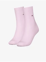 Tommy Hilfiger Set of two pairs of women's socks in light pink Tommy Hil - Ladies