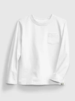 White boys' T-shirt with pocket GAP