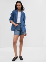 Women's blue high rise denim shorts GAP