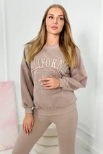 California dark beige cotton set