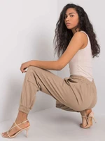 Dark Beige Cotton Sweatpants