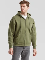 Olive Men's Hoodie Premium Fruit of the Loom