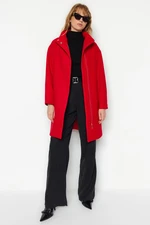 Trendyol Red Oversize Wide Cut Long Stitched Coat