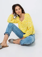 Yellow patterned blouse CAMAIEU - Women