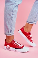 Women's Cross Jeans Sneakers Red FF2R4074C