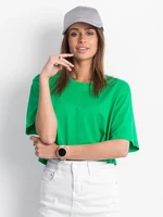 Women's short green T-shirt