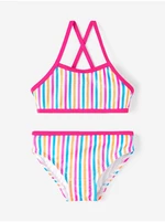 White Girly Striped Swimwear name it Ziza - Girls