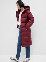 Burgundy women's winter quilted coat GAP