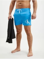 Men's swimsuit set in blue and Calvin Klein Underwear towel