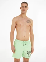 Plavky pre mužov Calvin Klein Underwear - svetlozelená