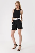 Bigdart 5323 Inverted Belt Shorts - Black