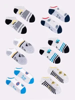 Yoclub Kids's Boys' Ankle Cotton Socks Patterns Colours 6-pack SKS-0008C-AA00-001