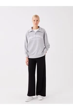 LC Waikiki Women's Sweatpants with Elastic Waist and Wide Leg Straight