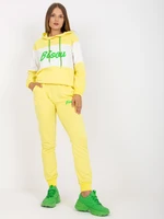 Yellow and green tracksuit with sweatshirt