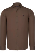 G725 DEWBERRY MEN'S SHIRT-BROWN