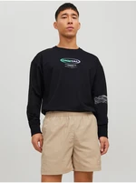 Black Mens Sweatshirt Jack & Jones Digital - Men