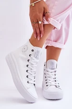 Women's High Sneakers Big Star White