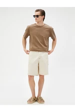 Koton Cargo Shorts with Pockets Stitching Detailed and Buttoned Cotton