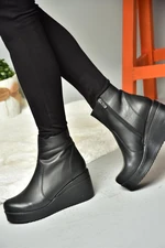 Fox Shoes R667930003 Black Genuine Leather Women's Boots