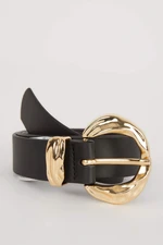 DEFACTO Woman Oval Buckle Faux Leather Jean Belt