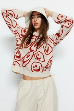 Trendyol Stone Patterned Knitwear Sweater