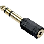 LINDY 35620  jack audio adaptér [1x jack zástrčka 6,35 mm - 1x jack zásuvka 3,5 mm] čierna