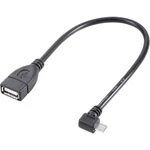 USB kábel RENKFORCE 1x microUSB 2.0 zástrčka ⇔ 1x USB 2.0 zásuvka 0.10 m, s OTG