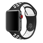 Náhradný športový remienok pre Apple Watch 42/44mm, black/white