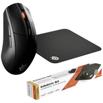 Steelseries Rival 3 Wireless, Qck Medium Bundle herná myš bezdrôtový optická čierna 6 null 18000 dpi podsvietenie