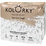 Kolorky Deluxe Velvet Love Live Laugh jednorazové EKO plienky veľkosť S 3-6 Kg 25 ks