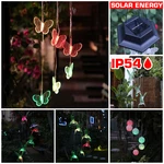 Solar Powered LED Wind Chime Light Color Changing Garden Lamp Outdoor Tree Decor