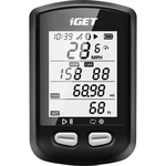 Cyklopočítač s GPS iGET C200 čierny Cyklocomputer - 1,8" černobílý displej, baterie až 30 hodin, bezdrátový, GPS/BedDou/QZSS, výškoměr, teploměr, výpo