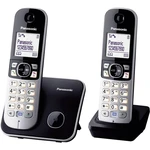 Panasonic KX-TG6812 Duo DECT, GAP bezdrôtový analógový telefón  handsfree čierna, strieborná