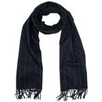 Joshua Ellis 1767 Kašmírový šál Joshua Ellis Chalk Stripe Scarf - Charcoal