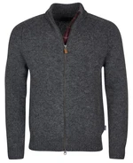 Barbour Zapínací vlnený sveter Barbour Calder Knitted Zip Thru - Charcoal Marl - S