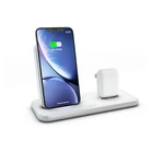 ZENS Stand+Dock Aluminium Wireless Charger - White