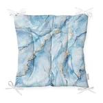 Sedák na stoličku Minimalist Cushion Covers Marble Blue, 40 x 40 cm