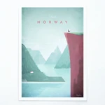 Plagát Travelposter Norway, A3