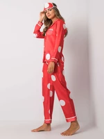 Red pajamas with polka dots