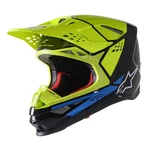 Moto přilba Alpinestars Supertech S-M8 Factory MIPS černá/žlutá fluo/modrá lesklá  L (59-60)