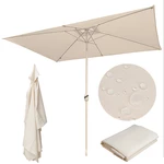 10ft x 6.6ft 6 Ribs Patio Umbrella Canopy Replacement Parasol Sunshade Top Cover Waterproof UV Protect for Outdoor Garde