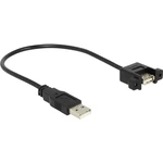 Delock #####USB-Kabel USB 2.0 #####USB-A Stecker, #####USB-A Buchse 25.00 cm čierna pozlátené kontakty