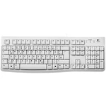 Logitech K120 Keyboard USB klávesnica nemecká, QWERTZ, Windows® biela odolné voči striekajúcej vode