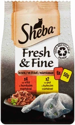 Sheba Kapsička Fresh&Fine Mix Hovädzie A Kura 6x50g